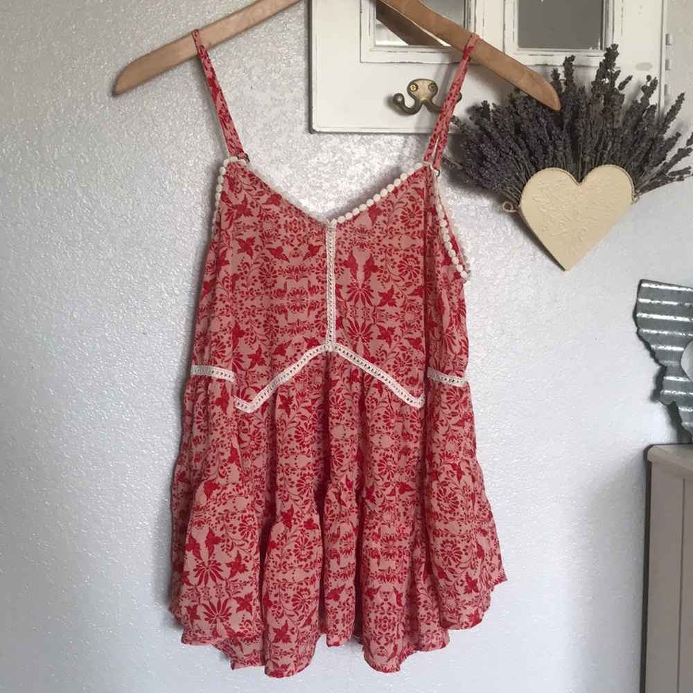 Red Spaghetti Strap Top